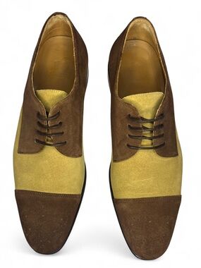 Bespoke Original Goodyear Welt Brown Two Tone Retro SlipOn Loafers Men’s Size 11